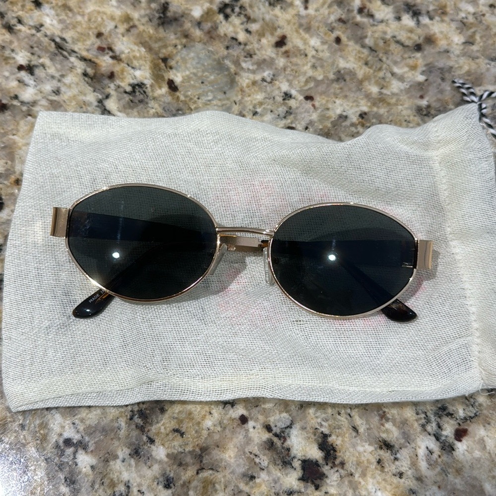 Free People Gold and Black Sunglasses